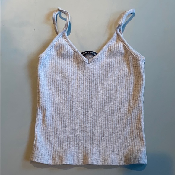 Brandy Melville Tops - Woman's Brandy Melville Gray Cropped Tank Top OS
